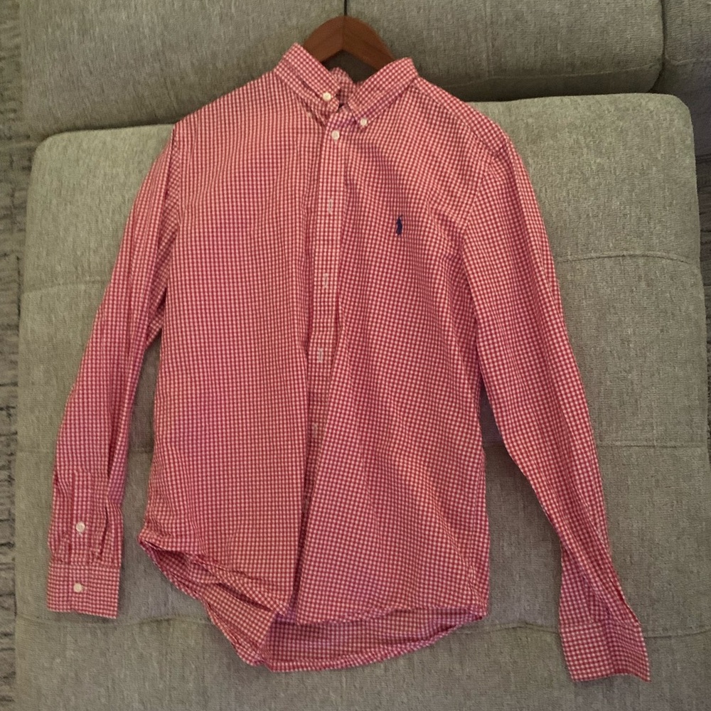 Red/White Checkered Ralph Lauren Button Up